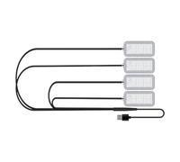 Lumières de garniture pour voitures, lampe USB réglable - avec port USB éclairage d'ambiance intérieur, pour camion, SUV, tracteur, remorque, véhicule automobile