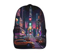 lumières de la ville sacs à dos 2 compartiment unique décontracté livre sac vue nocturne imprimé 3d sac à dos-16,12 ans et plus garçons filles pour l'école les voyages les affaires