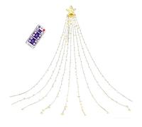 Lumières de Noël à énergie solaire - 3,3 m multi-mode avec minuterie à distance | Lumières de Noël en cascade d'extérieur à énergie solaire | Pour décoration de jardin, cour, pelouse, allée, patio