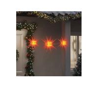 Lumières de Noël avec LED Pliables Éclairages Décorations 3 pcs Jaune vidaXL