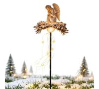 Lumières de Noël de jardin chaudes et imperméables pour oiseaux rouges | Décorations de Noël d'extérieur pour cour, fête, école, maison hantée, ferme, porte, pelouse, maison, vacances, cour, ange
