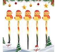 Lumières de Noël d'extérieur | Lumières décoratives LED à énergie solaire étanches de 5 pièces | Éclairage de Noël ambiant pour jardin, pelouse, patio, chemin, maison, chambre à coucher, sogg