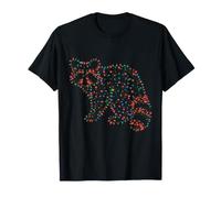 Lumières de Noël drôles et Mignonnes en Forme de Raton Laveur T-Shirt