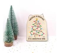 Lumières de Noël en bois à faire soi-même - Motif empreintes digitales de bébé - Décoration à suspendre - 1er Noël - Souvenir des enfants - Cadeau de Noël - Activité scolaire (peinture incluse)