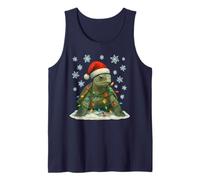 Lumières de Noël enveloppées sur des espèces menacées de Tortue de mer Débardeur