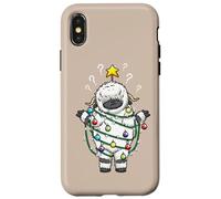 Lumières de Noël Moutons Noirs Valais Drôle Design Coque pour iPhone X/XS
