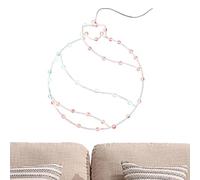 Lumières de Noël pour fenêtre - Décoration extérieure en forme de boule de Noël en fer forgé avec 39 ampoules alimentées par piles | Design rond à ventouse pour maison de vacances, éclairage chaud