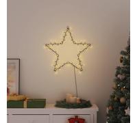 Lumières de Noël silhouette d'étoile 80 LED blanc chaud vidaXL
