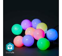 Lumières de Noël SmartLife | Lumières festives | Wi-Fi | RGB | 10 LEDs | 9,00 m | Android™ / IOS | Diamètre de l'ampoule : 50 mm