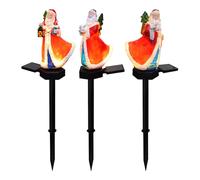 Lumières de Noël solaires du Père Noël - Lampes de paysage de Noël en plein air | Décorations festives de chemins de jardin pour patio, pelouse, patio et expositions, avides