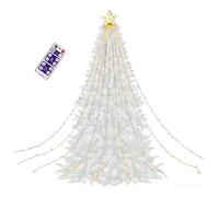 Lumières De Noël Solaires Extérieur | Éclairage d'Ambiance Étoile Multi-Modes | Guirlandes Cascade De Noël pour Extérieur Solaire | pour Décoration De Jardin Cour Pelouse Allée Terrasse Porche