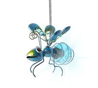 Lumières De Papillon Solaire - Décor De Balcon De Statues D'abeilles Volantes | Lumière D'abeille Solaire Suspendue Pour Le Jardin | Ornement D'artisanat D'insectes Métalliques | Décoration De Fée Imp