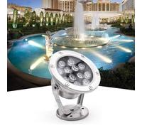 Lumières De Paysage LED Au Sol - Lumières LED Sous-marines À Angle Réglable À 360 °, Lumières De Piscine LED Submersibles 12 V, Lampe LED De Fontaine Annulaire, Lumières D'étang Sous-marin(Warm White,