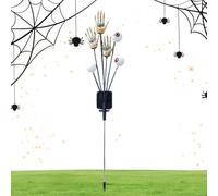 Lumières de piquet à la main - Lumières de piquet avec mains squelette et yeux, décorations effrayantes imperméables pour sentier de patio jardin extérieur cimetière | Trail Patio Fêtes