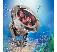 Lumières De Piscine À LED Submersibles - Lumière sous-Marine Projecteur Rotatif - Lumières De Paysage De Bassin en Acier Inoxydable 12V, Projecteur Étanche IP68(Warm White,15W(AC12v))