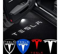 Lumières de porte de bienvenue LED pour voiture, 2 pièces, accessoire emblème pour Tesla SpaceX modèle 3 Highland 2023 modèle S modèle X modèle Y modèle Y-Eur Roa
