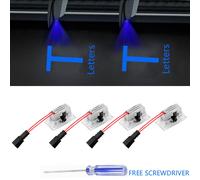 Lumières de porte pour Tesla modèle Y 2025,projecteur HD,lumières de flaque,modèle 3 Highland LED,Laser fantôme ombre,lumières de bienvenue - Type Blue 5th Gen 4PCS #B