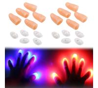 Lumières de Pouce Magiques Fausse Lumière LED de Doigt lampes LED pour Doigt Magic Thumb Lights Clignotantes Lumières de Pouce Thumbs Light Glow Finger Lights pour Spectacles de Magie Fêtes 10 Pièces