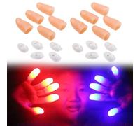 Lumières de Pouce Magiques Fausse Lumière LED de Doigt Lampes LED pour Doigt Magic Thumb Lights Clignotantes Lumières de Pouce Thumbs Light Glow Finger Lights pour Spectacles de Magie Fêtes 10 PC