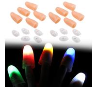 Lumières de Pouce Magiques Fausse Lumière LED de Doigt Lampes LED pour Doigt Magic Thumb Lights Clignotantes Lumières de Pouce Thumbs Light Glow Finger Lights pour Spectacles de Magie Fêtes 10 pièces