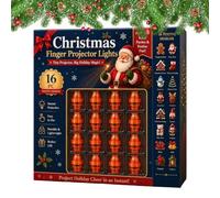 Lumières de projecteur de doigt de Noël - Jouet d'anneau de projection LED | Ensemble De Bagues Multi-pack | Lumières De Projecteur De Doigt De Noël Festives | Anneaux De Projection LED Mignons Pour Cad