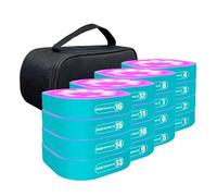 Lumières de réaction d'entraînement agile avec télécommande, 4 modes de couleur pour les exercices de vitesse de boxe, échelles d'agilité de fitness et équipement de coordination œil-main(16 lights)