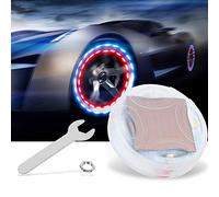 Lumières de roue de pneu de voiture 4Pack Énergie solaire Moto Vélo Roue de voiture Pneu Bouchon de valve de pneu LED Lampe de lumière flash stroboscopique pour voiture Motos Lumières de roue de pneu