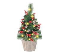 Lumières de sapin de Noël fonctionnant à piles - Matériau PE et PVC Lumières avec 20 LED, Accent décoratif | Décoration de Noël avec baies et pommes de pin pour éclairage de J