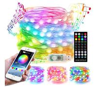 Lumières de Sapin de Noël intelligentes, USB 32.8ft RGBW Lumières changeantes de Couleur pour la fête de Noël Décorer avec télécommande App Control Music Sync & Timer, WiFi LED Fairy Lights Smart St