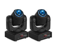 Lumières de Scène - HOLDLAMP DJ LYRE 50W avec anneau de LED RVB Noir - Pack de 2