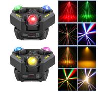 Lumières de Scène - JAJALUYA Lyre DJ LED LASER Éclairage - Pour Fête Disco Halloween Noël - Pack de 2