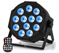 Lumières de Scène, Projecteurs Disco 18W, Led Rgb 4 en 1 pour L'extérieur, Activés Par Le Son avec Télécommande Et Contrôle Dmx, Lumières Dj Wash pour Festivals, Fêtes, Événements, Mariages Et B 1PCS