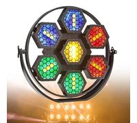 Lumières de scène rétro hexagonales COB avec RGB 63LED DMX, lumière stroboscopique de lavage de fond, for scènes de mariage DJ Party Club Disco événement église