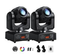 Lumières de scène RGBW - UKing 120W DJ Lyre LED Spot 8 GOBO - DMX pour Concert Disco Bar Fête - Pack de 2