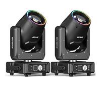 Lumières de scène - U'king 230W RGBW LED DJ Lyre GOBO avec des Bandes Lumineuses - Pack de 2