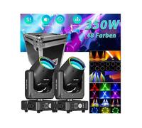 Lumières de scène -UKING 350W RGBW LED DJ Lyre GOBO avec des Bandes Lumineuses - Pack de 2 Avec flycase