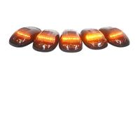 Lumières de Toit de Cabine Lot De 5 Feux Gabarit Toit Cabine À LED Utilisation Adaptée Pour Camions Lourds Ou Super-résistants Chevrolet, Dodge, Ford, GMC, 12 V Feux de Gabarit Sur Le Toit(Yellow)