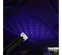 Lumières De Toit Romantiques USB pour Voiture, Projecteur D'étoiles Portable, Lumière De Nuit étoilée, éclairage Intérieur, Projecteur D'étoiles LED pour Voiture, Plug and Party (Blue)