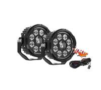 Lumières de travail LED tout-terrain, luminosité de 90000 lumens, IP68 étanche, 2PC de lumière avec fil