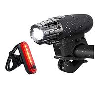 Lumières de vélo Set Ensemble USB rechargeable, phare avant imperméable et arrière-plan arrière, voyants de vélo LED faciles à monter et adapté à tous les vélos avec 4 réglages de mode de lumière
