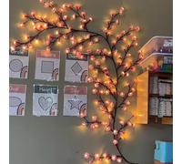 Lumières de vigne de saule - 1pcs arbre Branch Light for Wall | Fleurs roses enchantées de vigne de saule, 8 modes décor mural intérieur pour maison salon chambre de vacances de Noël du bureau de Noël