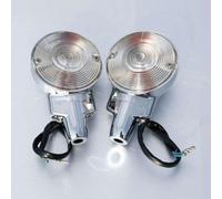 Lumières de virage compatibles Compatible avec la moto avant Flat Fit Touring Electra Road King Heritage Flstc Modèles 01 à 17(Clear)