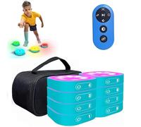 Lumières D'entraînement en Réaction, Équipement D'entraînement De Réponse À L'agilité avec Télécommande, 4 Modes Et 4 Couleurs Lumineuses, Entraînement De Coordination des Yeux, pour Les Sports