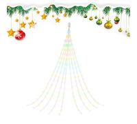 Lumières D'étoiles en Cascade - Éclairage en Cascade De Noël, Brins De LED Robustes, Effets De Fée en Forme D'étoile, Éclairage Décoratif Résistant Aux Intempéries, Arbres, Patios, Jardins, Maisons |