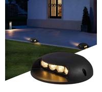 Lumières d'extérieur à LED enterrées - Projecteur de paysage étanche IP65 4 W AC/DC 24 V Éclairage encastré pour allées de jardin et Brids Lumière rouge transmettre un coffre-fort