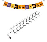 Lumières d'Halloween d'extérieur - Câblage décoratif de corde, ampoules décoratives de festival | Style de vigne réaliste, installation d'arbre de porche, ambiance de jardin avec scène d'événement de