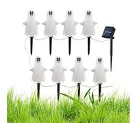 Lumières d'Halloween sur poteaux de jardin, lumières fantôme d'extérieur - lanternes imperméables et énergiquement efficaces pour pergolas clôtures photographiques décorations de parc