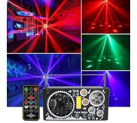 Lumières disco 7 en 1, lumières DJ activées par le son, lumières de fête avec contrôleur DMX, lumières de scène pour fêtes, bar, discothèques, spectacles en direct