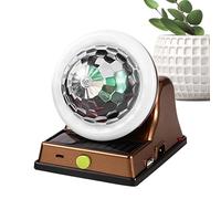 Lumières disco | Lampe disco solaire | Lampe créative colorée pour terrasse | Boule magique rotative à 360° | Lampes de fête portables à énergie solaire pour extérieur et intérieur