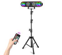 Lumières DJ avec support, lumières disco rotatives et lumières colorées pour scène, système d'éclairage de scène avec son activé, pour bar, concert, mouvement, mariage, Halloween, Noël, cadeau